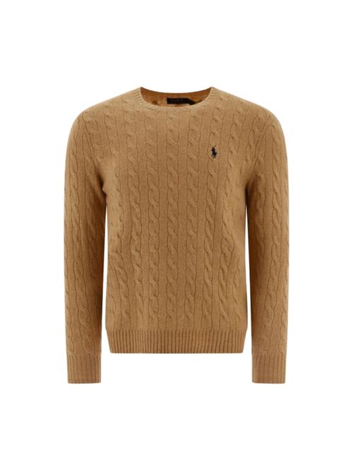 Maglione a trecce misto cashmere Brown POLO RALPH LAUREN | 710876762009